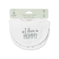 Newborn bib NATURAL 2pcs with velcro UNI /package/